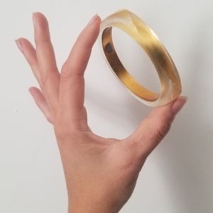 Alexis Bittar Golden Lucite Bangle